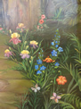 Mediterranean Garden Mural Close up Picture